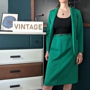 Koret Women's Green Skirt + Jacket Combo S/M